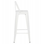 ΣΚΑΜΠΟ BAR ME ΠΛΑΤΗ ΜΕΤΑΛΛΙΚΟ MELITA-PRO HM8643.41 ΛΕΥΚΟ ΜΑΤ 42x42x100Υεκ.