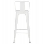 ΣΚΑΜΠΟ BAR ME ΠΛΑΤΗ ΜΕΤΑΛΛΙΚΟ MELITA-PRO HM8643.41 ΛΕΥΚΟ ΜΑΤ 42x42x100Υεκ.