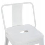 ΣΚΑΜΠΟ BAR ME ΠΛΑΤΗ ΜΕΤΑΛΛΙΚΟ MELITA-PRO HM8643.41 ΛΕΥΚΟ ΜΑΤ 42x42x100Υεκ.