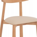 KΑΡΕΚΛΑ ΤΡΑΠΕΖΑΡΙΑΣ OSORIO HM18335.11 RUBBERWOOD ΦΥΣΙΚΟ-ΕΚΡΟΥ PU 51x55x74Υεκ