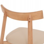 KΑΡΕΚΛΑ ΤΡΑΠΕΖΑΡΙΑΣ OSORIO HM18335.11 RUBBERWOOD ΦΥΣΙΚΟ-ΕΚΡΟΥ PU 51x55x74Υεκ
