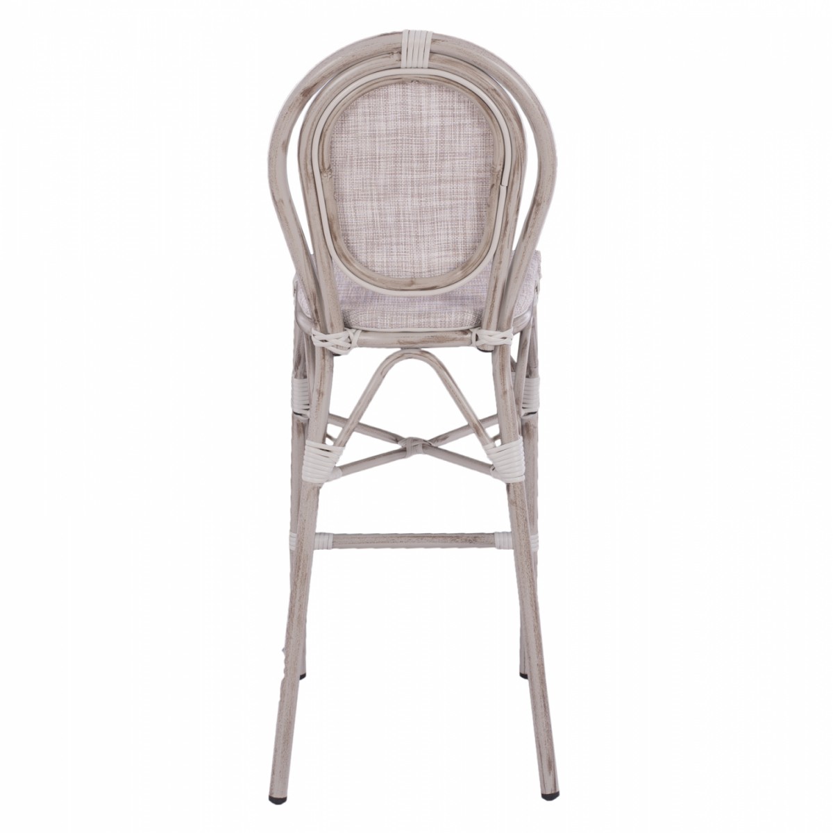 ΣΚΑΜΠΩ ΑΛΟΥΜΙΝΙΟΥ BAMBOO LOOK ΠΑΤΙΝΑ ΛΕΥΚΟ ΜΕ TEXTLINE HM5110 41x52x116 εκ.