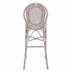 ΣΚΑΜΠΩ ΑΛΟΥΜΙΝΙΟΥ BAMBOO LOOK ΠΑΤΙΝΑ ΛΕΥΚΟ ΜΕ TEXTLINE HM5110 41x52x116 εκ.