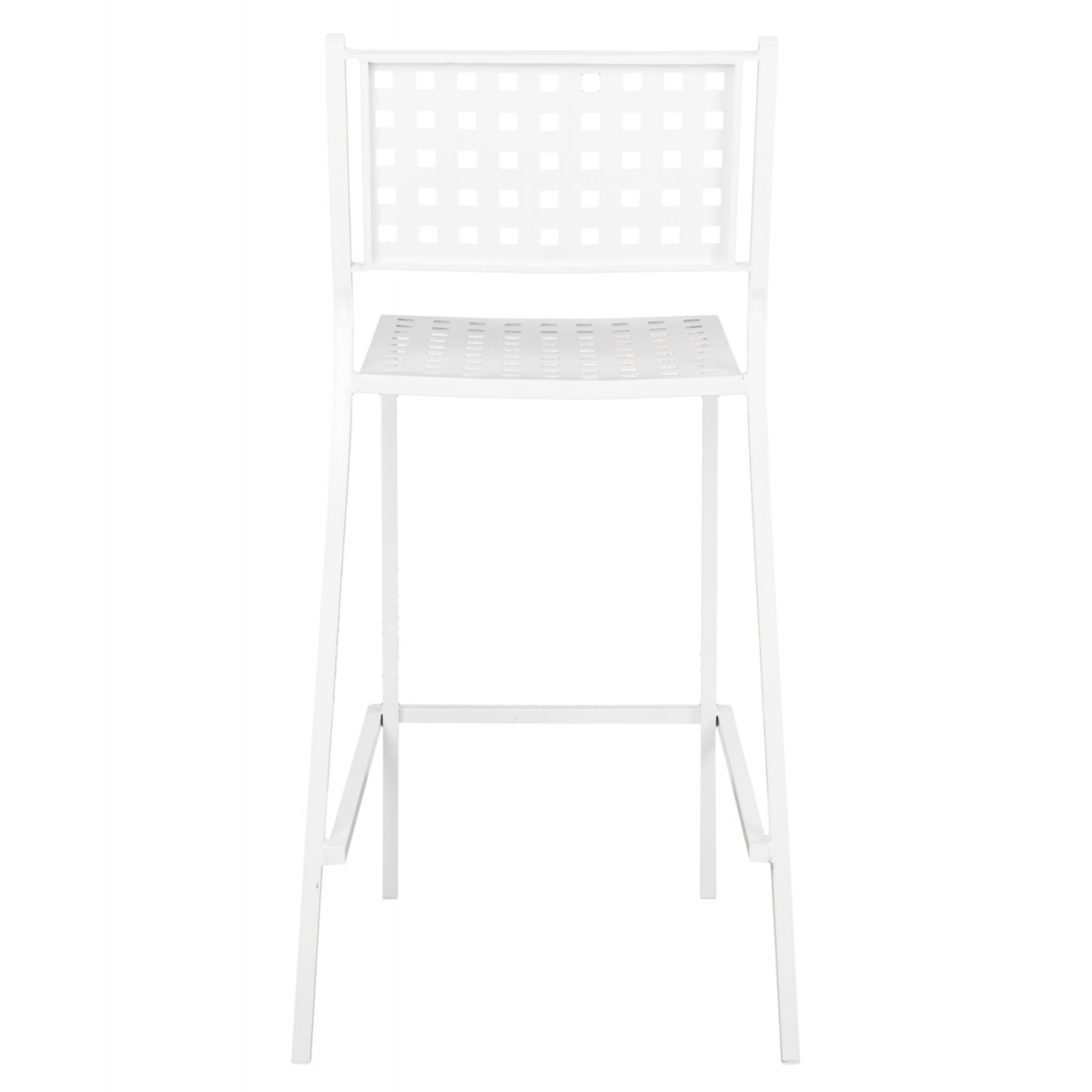 ΣΚΑΜΠΟ ΜΠΑΡ ΜΕΤΑΛΛΙΚΟ OLYMPIAS HM5528.02 ΣΕ ΛΕΥΚΗ ΑΠΟΧΡΩΣΗ 47x58x111 εκ.