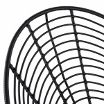 ΠΟΛΥΘΡΟΝΑ ΤΥΠΟΥ ΦΩΛΙΑ ΜΕΤΑΛΛΙΚΗ ALLEGRA HM5458.02 ΜΕ ΜΑΥΡΟ WICKER 73x83x86Υ εκ.