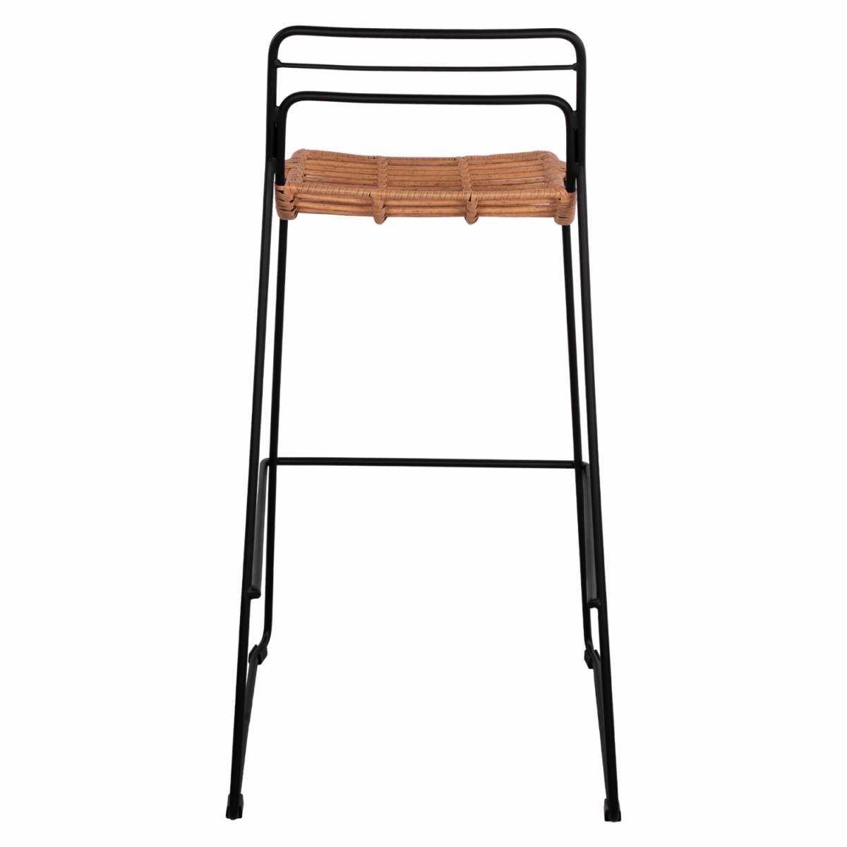 ΣΚΑΜΠΟ ΜΕΤΑΛΛΙΚΟ ALLEGRA HM5642 ΜΕ WICKER ΣΕ ΜΠΕΖ ΑΠΟΧΡΩΣΗ 48x53x100 εκ.