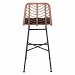 ΣΚΑΜΠΟ ΜΕΤΑΛΛΙΚΟ GAVIN HM5706 ΜΕ WICKER ΜΠΕΖ 47Χ59Χ111Υ εκ.