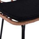 ΣΚΑΜΠΟ ΜΕΤΑΛΛΙΚΟ GAVIN HM5706 ΜΕ WICKER ΜΠΕΖ 47Χ59Χ111Υ εκ.