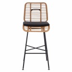 ΣΚΑΜΠΟ ΜΕΤΑΛΛΙΚΟ EDDIE ΜΕ ΜΑΞΙΛΑΡΙ HM5708 ΜΕ WICKER ΜΠΕΖ 45Χ46.5Χ115Υ εκ.