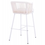 ΣΚΑΜΠΟ BROGAN ΜΕ ΜΕΤΑΛΛΙΚΟ ΣΚΕΛΕΤΟ ΚΑΙ ΣΧΟΙΝΙ ΛΕΥΚΟ HM5714.03 46x54x101 εκ.