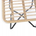 ΤΡΑΠΕΖΙ ΜΕΤΑΛΛΙΚΟ GERRY HM5717 ΜΕ WICKER ΜΠΕΖ 50x50x48,5 εκ.