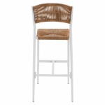 ΣΚΑΜΠΟ BAR ΑΛΟΥΜΙΝΙΟΥ ΛΕΥΚO ΜΕ ΣΧΟΙΝΙ PE ΜΠΕΖ HM5789.01 45,5x56x111 εκ.