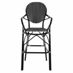 ΣΚΑΜΠΟ ΑΛΟΥΜΙΝΙΟΥ BAMBOO LOOK ΜΕ WICKER ΜΑΥΡΟ ΛΕΥΚΟ HM5794.02 56x60x126 εκ.