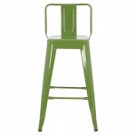 ΣΚΑΜΠΟ ΜΕΣΑΙΟΥ ΥΨΟΥΣ ΜΕΤΑΛΛΙΚΟ MELITA ΣΕ LIGHT OLIVE GREEN HM8574.13 42x42x98 εκ.