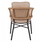 ΠΟΛΥΘΡΟΝΑ ΑΛΟΥΜΙΝΙΟΥ DARK GREY ΕΠΑΓΓΕΛΜ. RATTAN ΜΑΞΙΛΑΡΙ ΜΠΕΖ HM5863.01 60x56x84 εκ.