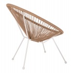 ΠΟΛΥΘΡΟΝΑ ACAPULCO Τ. ΦΩΛΙΑ ΜΕΤΑΛΛΟ ΛΕΥΚΟ ΜΕ TWISTED WICKER HM5871.02 70x73x79 εκ.