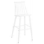 ΣΚΑΜΠΟ ΜΠΑΡ ΨΗΛΟ VANESSA HM8459.11 ΛΕΥΚΟ PP & ΛΕΥΚΑ ΜΕΤΑΛ.ΠΟΔΙΑ 47x48,5x107Υεκ.