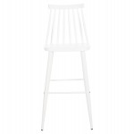 ΣΚΑΜΠΟ ΜΠΑΡ ΨΗΛΟ VANESSA HM8459.11 ΛΕΥΚΟ PP & ΛΕΥΚΑ ΜΕΤΑΛ.ΠΟΔΙΑ 47x48,5x107Υεκ.