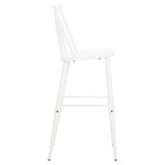 ΣΚΑΜΠΟ ΜΠΑΡ ΨΗΛΟ VANESSA HM8459.11 ΛΕΥΚΟ PP & ΛΕΥΚΑ ΜΕΤΑΛ.ΠΟΔΙΑ 47x48,5x107Υεκ.