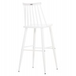 ΣΚΑΜΠΟ ΜΠΑΡ ΨΗΛΟ VANESSA HM8459.11 ΛΕΥΚΟ PP & ΛΕΥΚΑ ΜΕΤΑΛ.ΠΟΔΙΑ 47x48,5x107Υεκ.