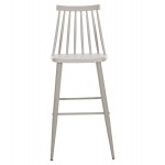 ΣΚΑΜΠΟ ΜΠΑΡ ΨΗΛΟ VANESSA HM8459.20 ΓΚΡΙ PP & ΓΚΡΙ ΜΕΤΑΛ.ΠΟΔΙΑ 47x48,5x107Υεκ.