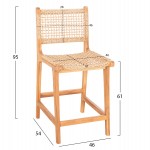 ΣΚΑΜΠΟ ΜΠΑΡ ΜΕ ΠΛΑΤΗ NESHA HM9381.11 ΞΥΛΟ ΤΕΑΚ & ΣΧΟΙΝΙ VIRO VIRO 46x48,5x96Υεκ.