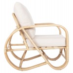 ΠΟΛΥΘΡΟΝΑ BARONESS HM9813 ΦΥΣΙΚΟ RATTAN ΚΑΙ ΛΕΥΚΑ ΜΑΞΙΛΑΡΙΑ 81x90x92Yεκ.