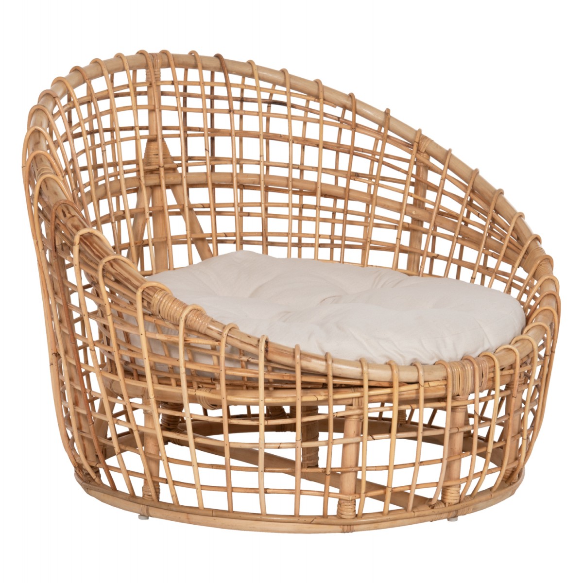 ΠΟΛΥΘΡΟΝΑ ENTO HM9814 RATTAN ΣΕ ΦΥΣΙΚΟ-ΜΠΕΖ ΜΑΞΙΛΑΡΙ 85x75x67Yεκ.