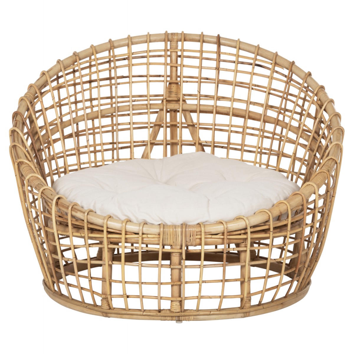 ΠΟΛΥΘΡΟΝΑ ENTO HM9814 RATTAN ΣΕ ΦΥΣΙΚΟ-ΜΠΕΖ ΜΑΞΙΛΑΡΙ 85x75x67Yεκ.