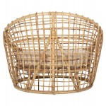 ΠΟΛΥΘΡΟΝΑ ENTO HM9814 RATTAN ΣΕ ΦΥΣΙΚΟ-ΜΠΕΖ ΜΑΞΙΛΑΡΙ 85x75x67Yεκ.