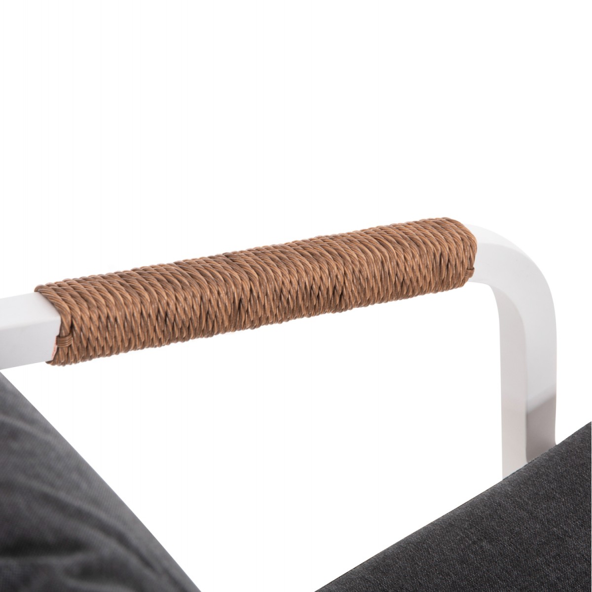 ΠΟΛΥΘΡΟΝΑ MAERLY HM6051.01 ΛΕΥΚΟ ΑΛΟΥΜΙΝΙΟ-ΑΝΟΙΧΤΟ ΚΑΦΕ P.E.RATTAN-ΜΑΞΙΛΑΡΙΑ 55,5x62,5x76,5-85 εκ.