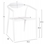 ΠΟΛΥΘΡΟΝΑ SERLY HM6052.01 ΑΛΟΥΜΙΝΙΟ ΛΕΥΚΟ-TEXTILENE ΛΕΥΚΟ 56x61x74,5Yεκ