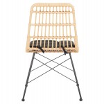 ΚΑΡΕΚΛΑ ΕΞΩΤ.ΧΩΡΟΥ ALLEGRA & ΜΑΞΙΛΑΡΙ HM5451.11 ΜΕΤΑΛΛΟ ΜΑΥΡΟ-ΜΠΕΖ WICKER 52x51.5x83.5Y