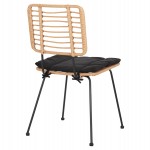 ΚΑΡΕΚΛΑ ΕΞ.ΧΩΡΟΥ ALLEGRA HM5454.11 ΜΕΤΑΛΛΟ&ΜΑΞΙΛΑΡΙ ΜΑΥΡΟ-ΜΠΕΖ WICKER 50,5x49,5x88Υεκ