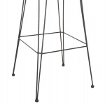 ΣΚΑΜΠΟ ΜΠΑΡ ΨΗΛΟ ALLEGRA HM5640.11 ΜΠΕΖ P.E. RATTAN-ΜΑΥΡΟ ΜΕΤΑΛΛΟ 54x55x108Υεκ.