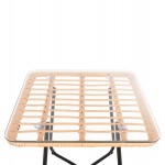 ΤΡΑΠΕΖΑΚΙ GERRY HM5717.11 ΜΕ WICKER ΜΠΕΖ-ΜΑΥΡΟ ΜΕΤΑΛ.ΣΚΕΛΕΤΟ 50x50x47,5Υεκ.