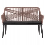 ΚΑΝΑΠΕΣ 2ΘΕΣΙΟΣ MYRTIA HM5550.12 AΛΟΥΜΙΝΙΟ ΑΝΘΡΑΚΙ--ΜΠΕΖ TESLIN ΣΧΟΙΝΙ 123x61x90Υεκ.