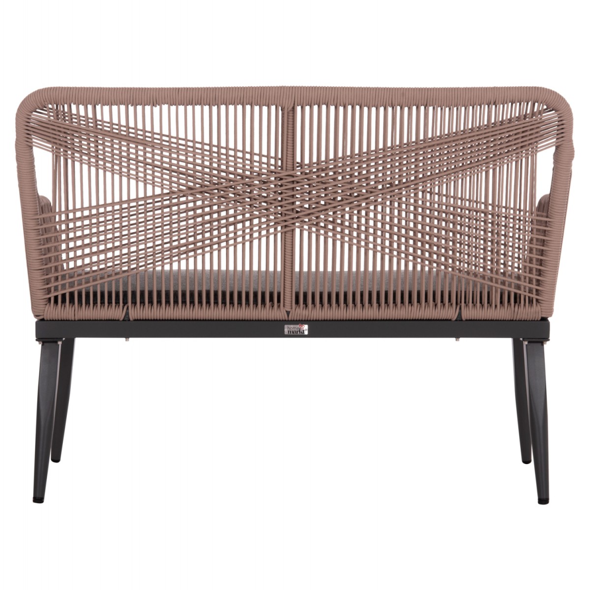 ΚΑΝΑΠΕΣ 2ΘΕΣΙΟΣ MYRTIA HM5550.12 AΛΟΥΜΙΝΙΟ ΑΝΘΡΑΚΙ--ΜΠΕΖ TESLIN ΣΧΟΙΝΙ 123x61x90Υεκ.