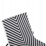 ΜΕΤΑΛΛΙΚΗ ΚΑΡΕΚΛΑ PONY HM6082 ΜΑΥΡΟ & ΑΣΠΡΟ ΣΥΝΘ.RATTAN 66x68x75Υεκ.