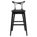 ΣΚΑΜΠΟ ΜΠΑΡ USOPP HM9951.02 RUBBERWOOD & PU ΣΕ ΜΑΥΡΟ 49x53x99,5Υεκ.