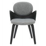 ΠΟΛΥΘΡΟΝΑΚΙ ΤΡΑΠΕΖΑΡΙΑΣ DARNELL HM9974.02 ΜΑΥΡΟ Κ.Π.-ΓΚΡΙ ΥΦΑΣΜΑ 56x56x83Υεκ.