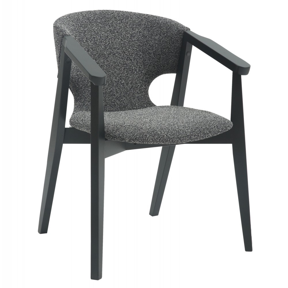 ΠΟΛΥΘΡΟΝΑ YEGER HM9995.01 ΞΥΛΟ ΟΞΙΑΣ ΣΕ ΜΑΥΡΟ-ΣΚΟΥΡΟ ΓΚΡΙ ΥΦΑΣΜΑ 59x58x78Υεκ.