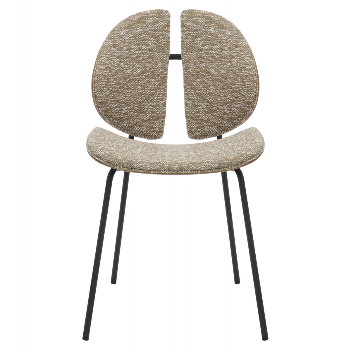 ΚΑΡΕΚΛΑ ΤΡΑΠΕΖΑΡΙΑΣ LUNGS HM9982.01 ΜΑΥΡΟ ΜΕΤΑΛΛΟ-ΜΠΕΖ ΥΦΑΣΜΑ 49x53,5x80Υεκ.