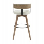 ΣΚΑΜΠΟ ΜΠΑΡ ΠΕΡΙΣΤΡΕΦΟΜΕΝΟ LANI HM9988.01 ΠΟΔΙΑ ΟΞΙΑΣ-ΕΚΡΟΥ ΥΦΑΣΜΑ 55x55x97Υεκ.