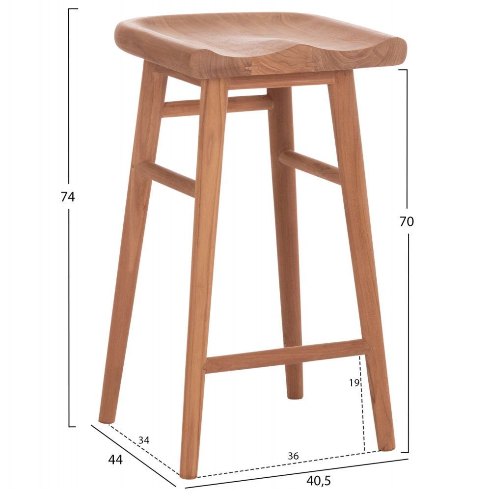ΣΚΑΜΠΟ ΜΠΑΡ BOLMAR HM18108 ΞΥΛΟ ΤΕΑΚ ΣΕ ΦΥΣΙΚΟ 40.5x44x74Υεκ.