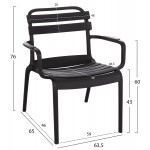 ΠΟΛΥΘΡΟΝΑ ΣΑΛΟΝΙΟΥ ΠΟΛΥΠΡΟΠΥΛΕΝΙΟΥ KORVER HM6333.02 ΜΑΥΡΗ 63.5x65x76Υεκ.