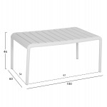 ΤΡΑΠΕΖΙ ΣΑΛΟΝΙΟΥ ΕΞΩΤΕΡΙΚΟΥ ΧΩΡΟΥ ΧΑΜΗΛΟ KORVER HM6334.01 ΠΟΛΥΠΡΟΠΥΛΕΝΙΟ ΛΕΥΚΟ 100x60x46Υεκ