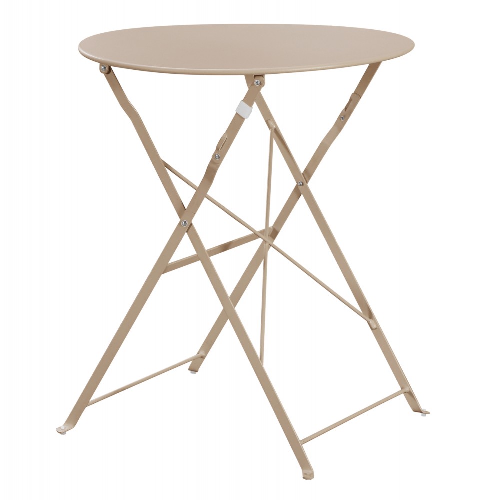 ΤΡΑΠΕΖΙ ΖΑΠΠΕΙΟΥ ΠΤΥΣΣΟΜΕΝΟ ΣΤΡΟΓΓΥΛΟ SOPHIE HM6336.04 ΜΕΤΑΛΛΙΚΟ ΚΑΠΟΥΤΣΙΝΟ Φ60x70Υεκ