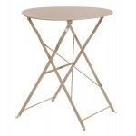 ΤΡΑΠΕΖΙ ΖΑΠΠΕΙΟΥ ΠΤΥΣΣΟΜΕΝΟ ΣΤΡΟΓΓΥΛΟ SOPHIE HM6336.04 ΜΕΤΑΛΛΙΚΟ ΚΑΠΟΥΤΣΙΝΟ Φ60x70Υεκ