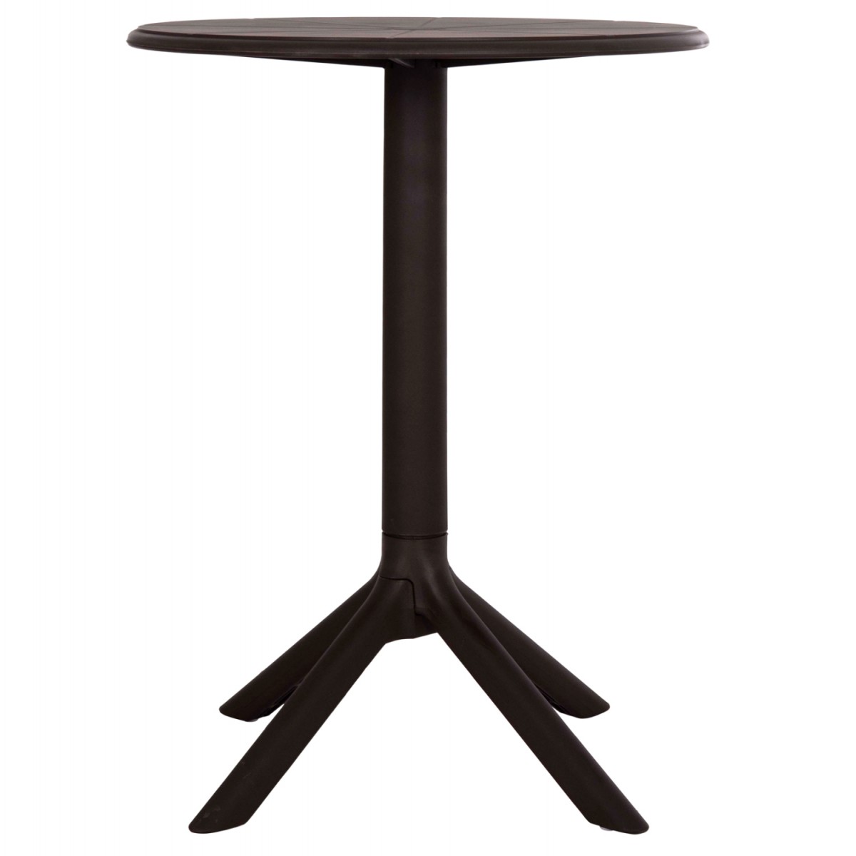 ΤΡΑΠΕΖΙ ΠΟΛΥΠΡΟΠΥΛΕΝΙΟΥ ΣΤΡΟΓΓΥΛΟ TERRIN HM6124.13 ΚΑΦΕ Φ60x75Υεκ.